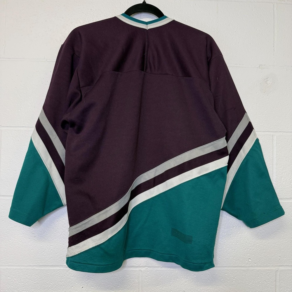VINTAGE 90s NHL MIGHTY DUCKS CCM HOCKEY JERSEY SIZE M - Picture 5 of 9